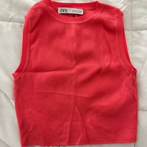 Zara cropped knit top